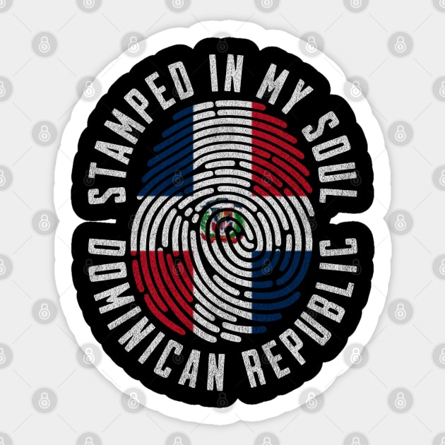 Dominican Republic Flag Stamped in My Soul DR Pride Sticker by Yesteeyear